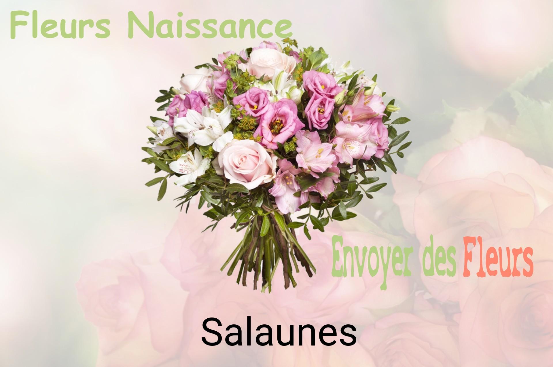 Bouquet de fleurs de naissance livré à Salaunes