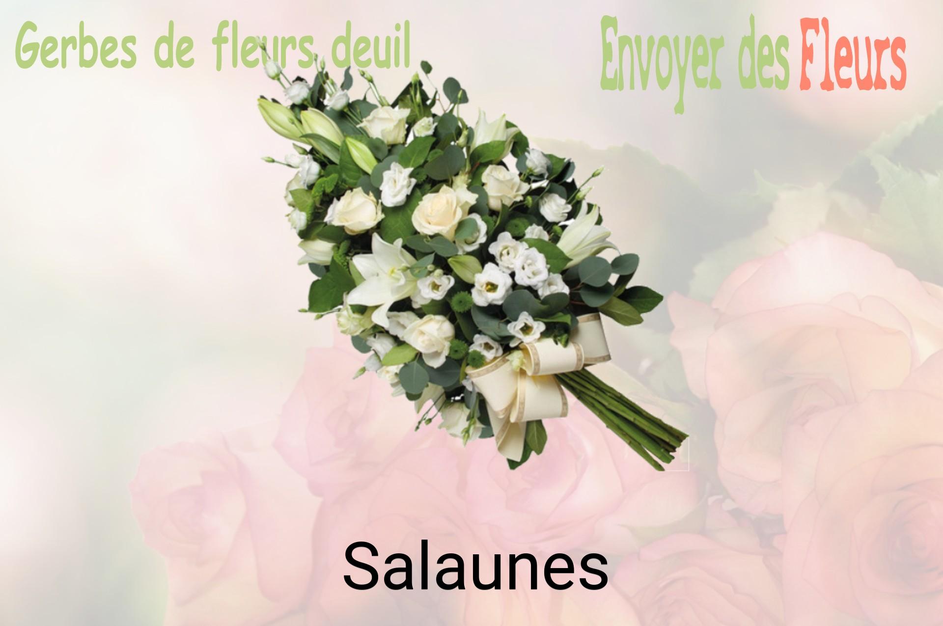 Gerbe de fleurs de deuil livrée à Salaunes